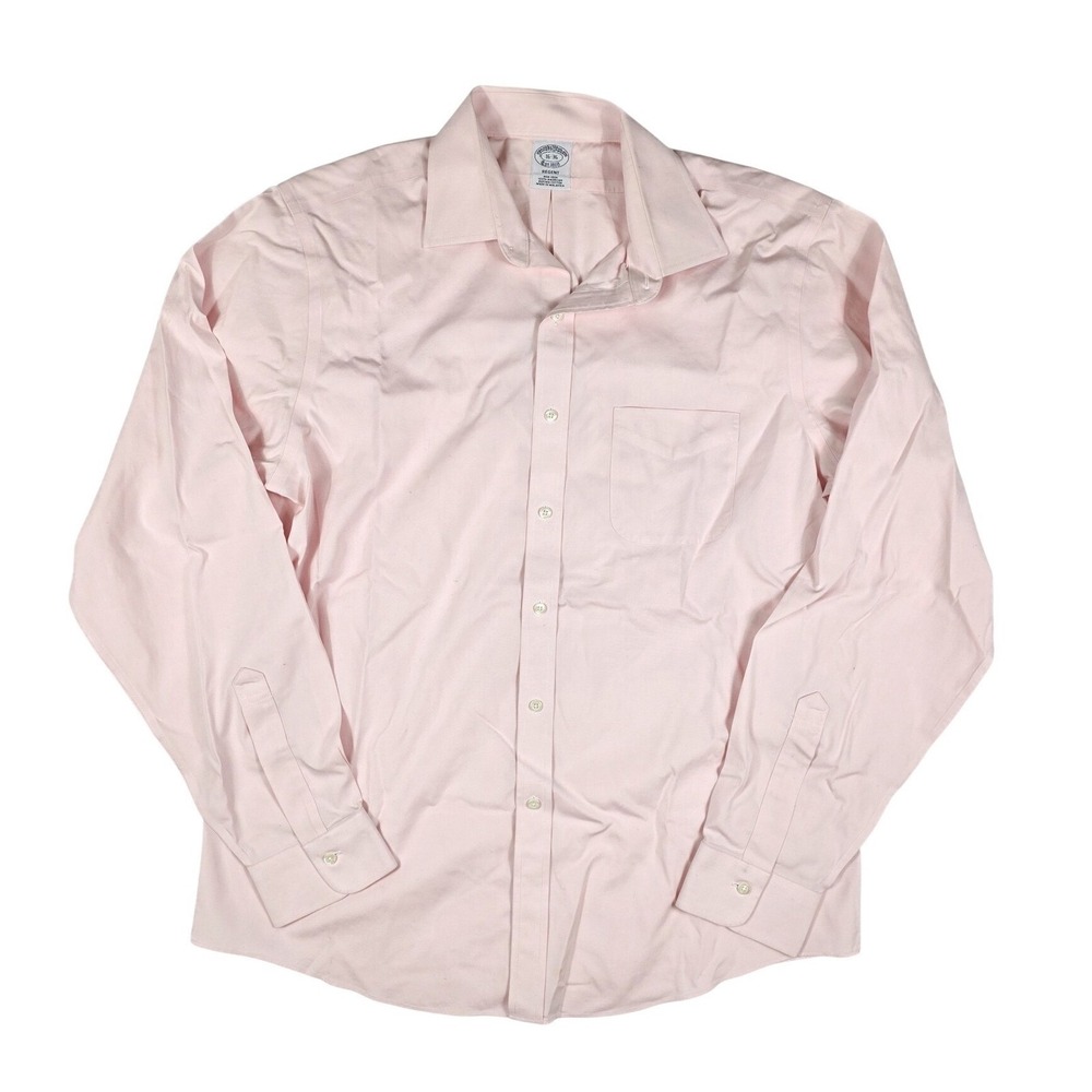 Brooks Brothers 1818 Regent Pastel Pink Button Down Supima Shirt Mens Size 16-36